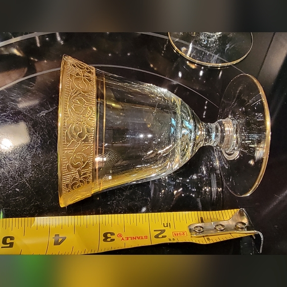 TIFFIN FRANCISCAN 24Kt. MINI Laquer Glasses asset of (6) - Picture 3 of 3